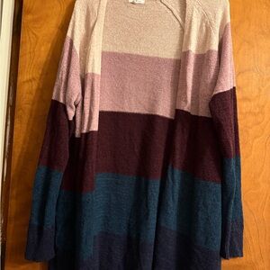 Maurice’s Striped Open Front Cardigan Sweater